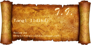 Tangl Ildikó névjegykártya
