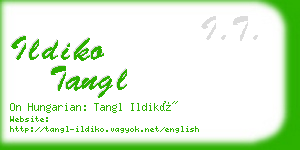 ildiko tangl business card